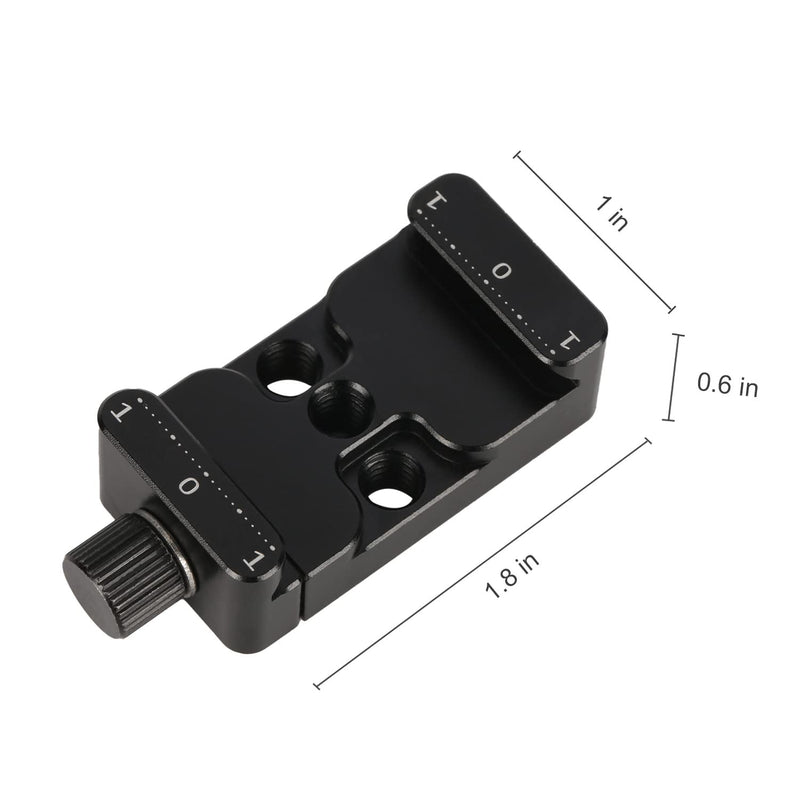 NICEYRIG Extension Quick Release Clamp for Arca-Swiss, with Multiple Mounting Threads Cold Shoe Bottom Plate Applicable for DJI Ronin SC/Mini Tripod/Monopod/Selfie Stick/Camera L Bracket - 509