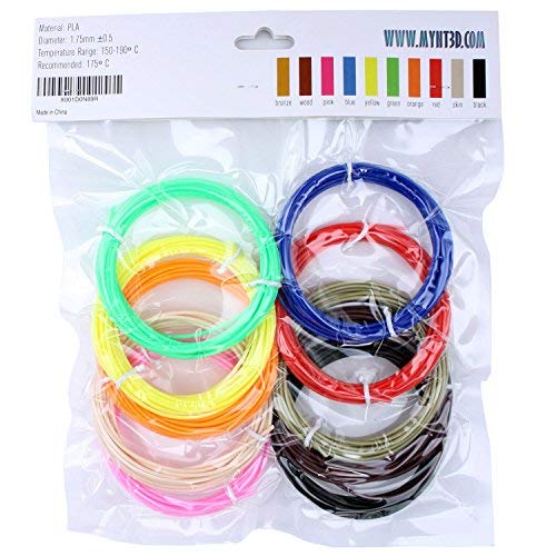 MYNT3D 3D Pen Mat Kit, DesignPad + FreePad & PLA 3D Pen Filament Refill Pack (10 Color, 3m Each)