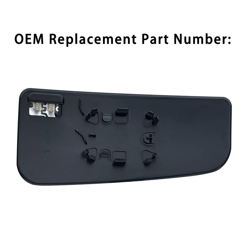 Left Driver Side Heated Lower Mirror Glass Replacement For 2015-2020 Ford F150 2017-2020 Ford F250 F350 - Towing Mirror Convex Side Mirror Glass With Rear Holder Left (Driver Side)