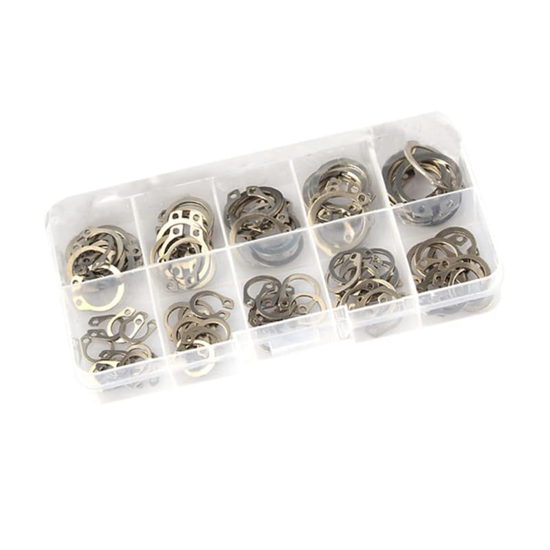 ULTECHNOVO 100pcs External Retaining Ring Snap Circlip Fastener Set