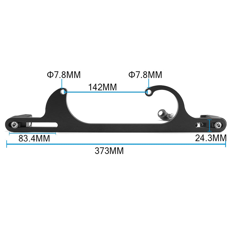4150 4160 Series Throttle Body Cable Bracket Billet Aluminum Anodized Throttle Cable Bracket Adjustable (Black) black