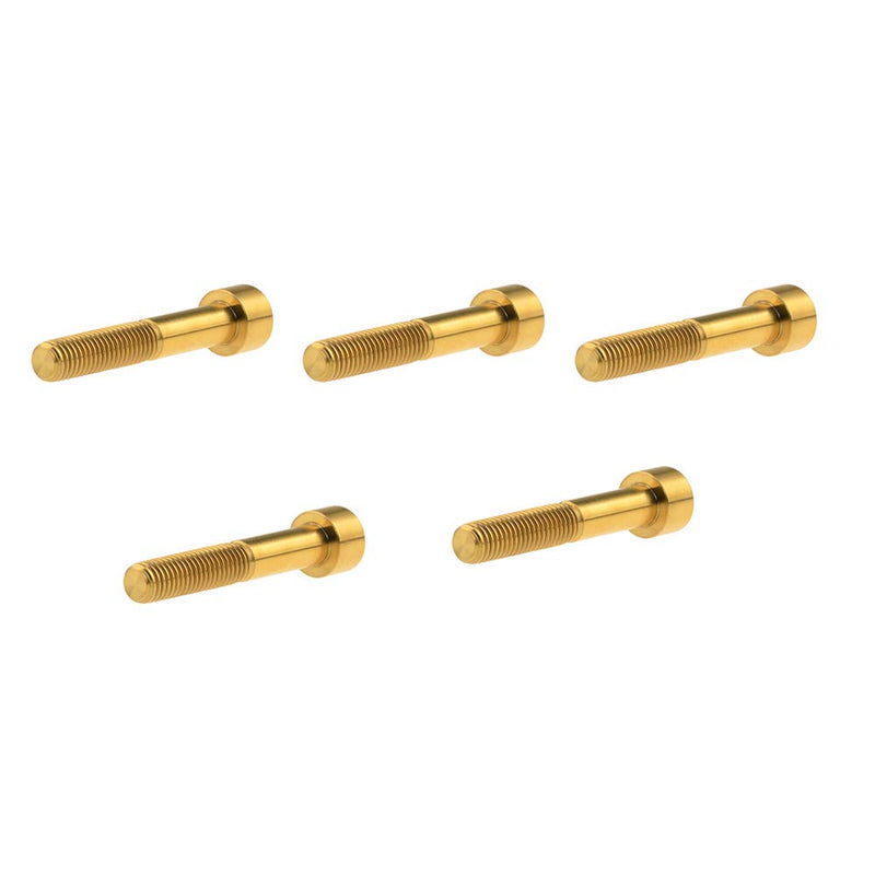 Titanium Bolt DIN912 M8x15 20 25 30 35 40 45 50 60 70mm Square Head Hex Socket Screws Pitch 1.25mm Pack of 5 (M8x50mm, Gold) M8x50mm