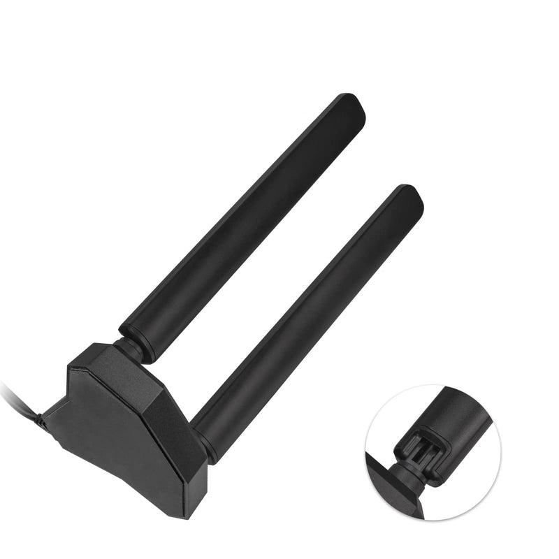 Eightwood WiFi 6E Tri-Band Antenna 6GHz 5GHz 2.4GHz Gaming WiFi Antenna Magnetic Base with 6.5ft Extension Cable for PC Desktop Computer PCIe WiFi 6E Card, Router 5dbi wifi 6e antenna