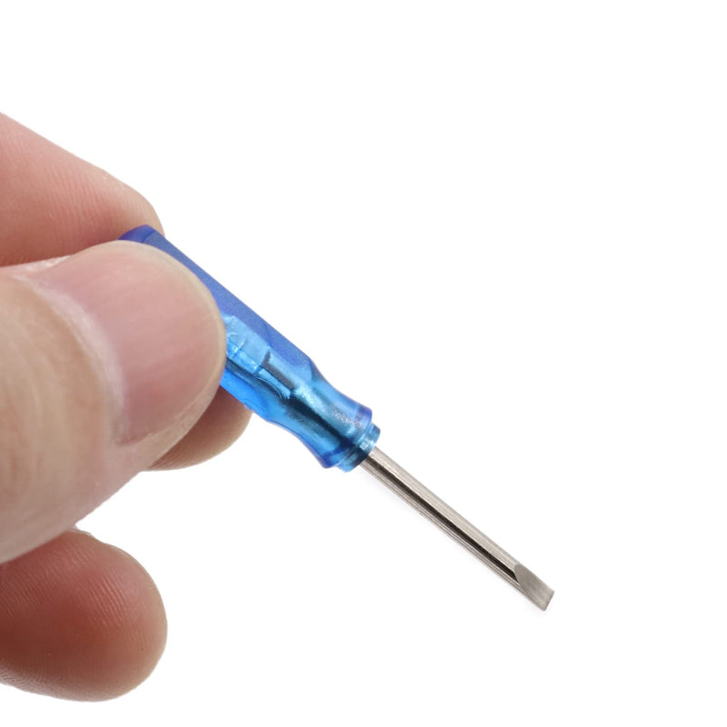 100pcs 45mm x 2mm 2.0mm Mini Size Slotted Word Flat Screwdrivers Eyeglass Cellphone HDD Camera Laptop Repair Tool 2.0mm - (Slotted) Blue