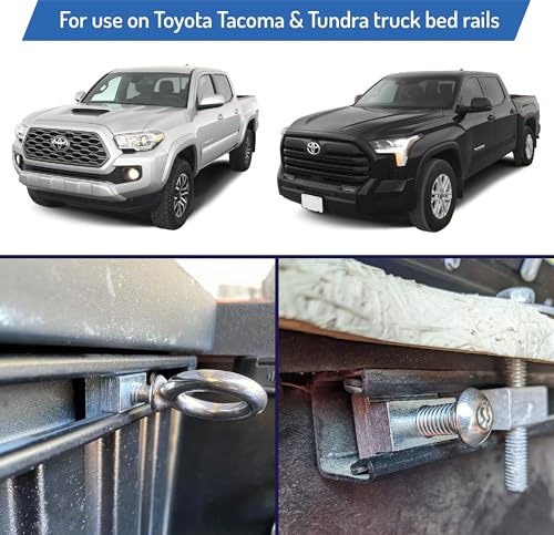 Truck Bed Deck Rail T Slot Nut Screw Kit Compatible with Toyota Tacoma & Tundra (8 Pack) 8 Pack