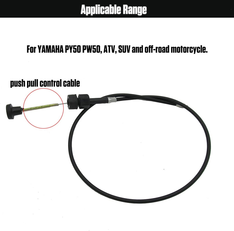 Autory Motorcycle Push Pull Choke Control Cable, Choke Throttle Cable ATV Carburetor Choke Cable Damper Line Wire Compatible for Yamaha PW50 50PY Honda Suzuki Motorcycle Pit Dirt Bike