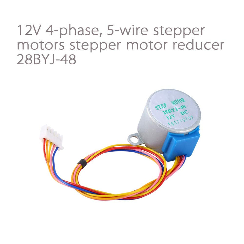 Step Motor, 12V 4 Phase Stepper Motor 28BYJ-48-12V, 5 Wire, ULN2003 Chip, Valve Gear, Reduction, DIY Project, Electric Motors
