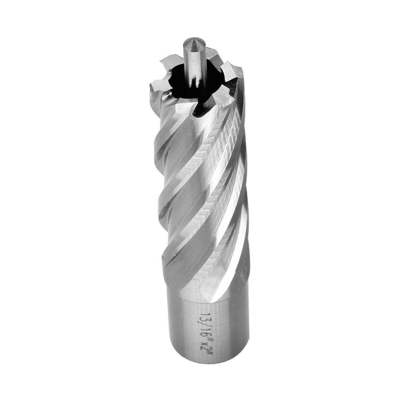 Annular Cutter JESTUOUS 3/4 Inch Weldon Shank 13/16 Cutting Diameter 2 Cutting Depth with Pilot Pin Slugger Bits Two Flat HSS Kit for Magnetic Drill Press,1 Piece