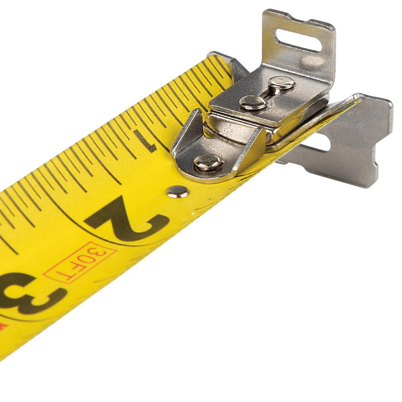 Klein Tools 9230 Tape Measure, Heavy-Duty Measuring Tape with 30-Foot Double-Hook Double-Sided Nylon Reinforced Blade, with Metal Belt Clip
