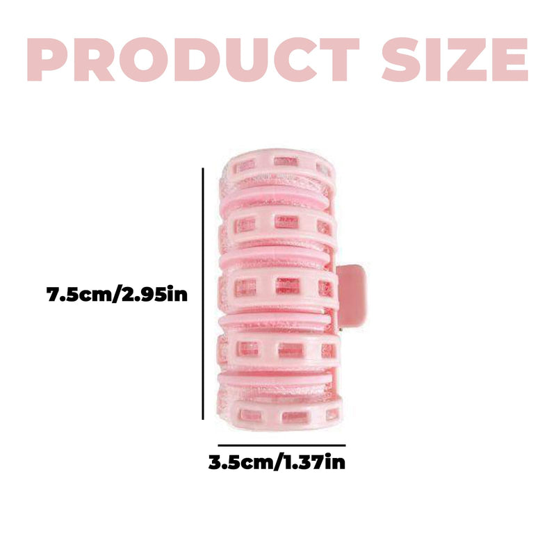 2Pcs Hairdressing Curlers Rollers Non-Slip Hair Curlers Rollers Comfortable Bangs Clips for Curling and Hair Styling (Pink)
