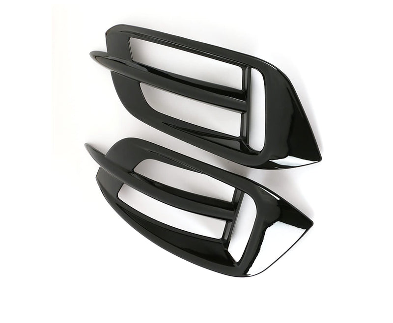 Car Accessories Fit for Honda Civic 10th Gen 2016-2021 Rear Bumper Reflector Fog Bezel Cover Trim (Black) ABS 2PCS Black