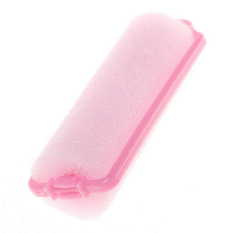 SUMAJU Soft Sponge Hair Rollers 12 Pack, Overnight Curlers, Pink | Plastic and Soft Sponge, Heatless Styling, for Curls and Waves, Easy Overnight Use, DIY Hair Curling Tool