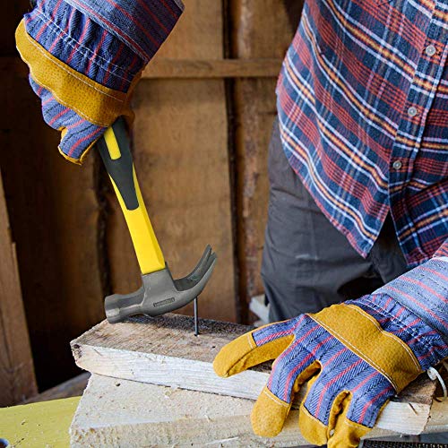 3 Piece Claw Hammer Set (20 oz, 16 oz, 8 oz) – Fiberglass Handle, Anti-Slip Grip, Polished Steel Head – Framing, Carpentry & Home Improvement Tools 3 8 oz, 16 oz, 20 oz