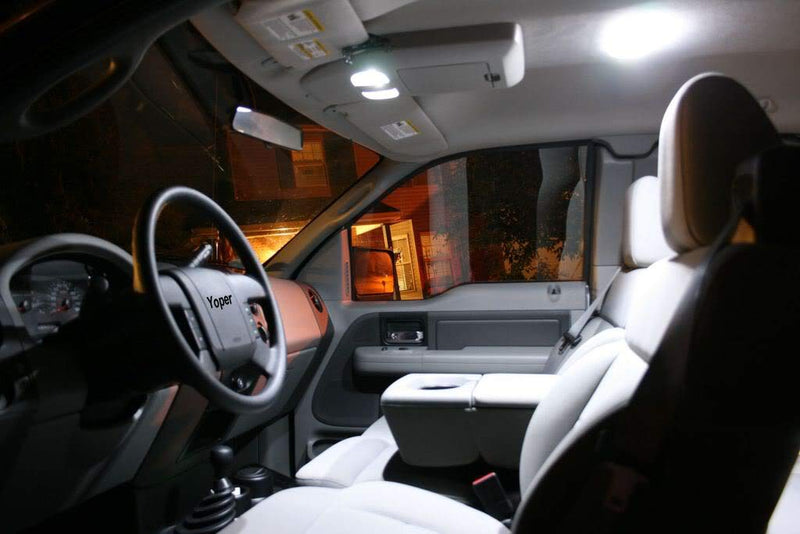 Yoper White Interior LED Light Package Kit Compatible with Ford F-150 1997-2014 F-250 F-350 F-450 F-55 2000-2014 Replacement Bulbs 12pcs White Color