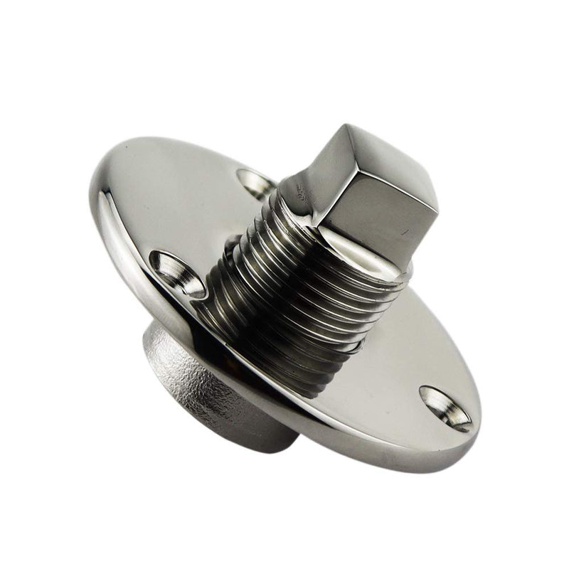 NRC&XRC Pair of Boat Garboard Drain Plug Marine Stainless Steel W/Screws 2pcs