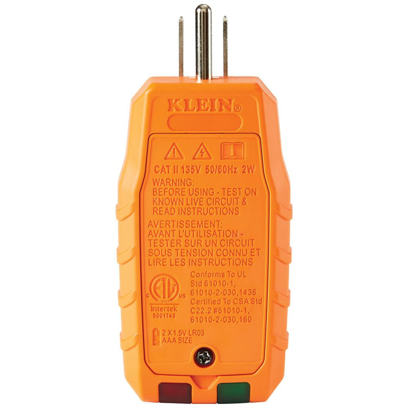 Klein Tools RT250 GFCI Outlet Tester with LCD Display, Electric Voltage Tester for Standard 3-Wire 120V Electrical Receptacles Receptacle Tester