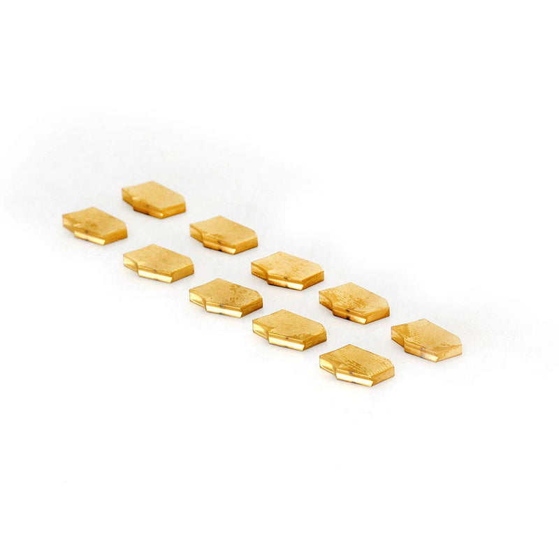 GTN-2 QC1402 OSCARBIDE TiN Grooving Inserts 10Pcs for Lathe Cut-Off | Carbide Cutters | TiN Coated for Wear Resistance | For Steel & Stainless Steel | Precision Ground | Long-Lasting Performance
