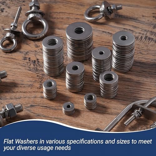 60 Pcs 1/2" Fender Washers Stainless,1/2" ID x1.43 OD x 0.1" Thick 1/2" x 1.43"OD x 0.1"T 60
