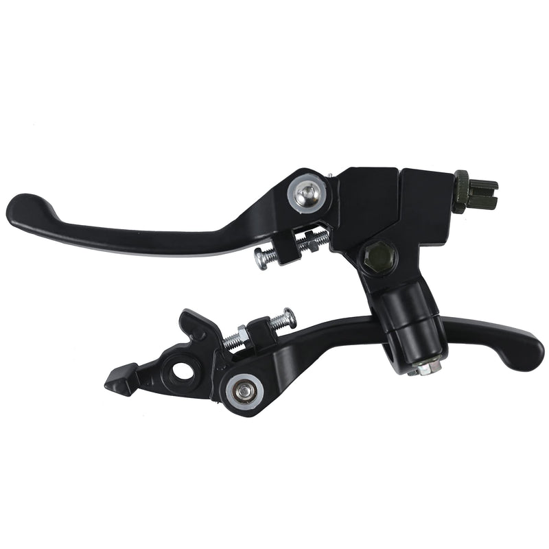 Black Folding Aluminum Clutch Brake Lever Compatible with 22mm 7/8 inch Handlebar 110cc 125cc 140cc TTR 125cc SSR Xmotos Apollo 125 Pit Dirt Bike Motorcycle Black