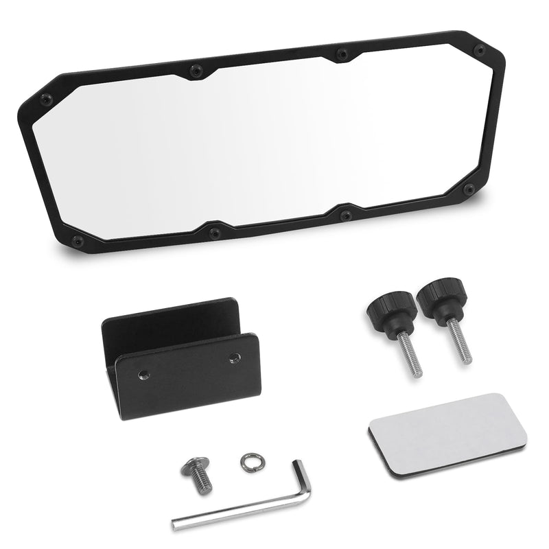 Boat Rear View Mirror,Universal 4"x11" Marine Mirror Accessories and Lock Konb,Wide-angle Convex Boat Fit for Pontoon Boat Floating Bridge Boat Sports Crew Surfing