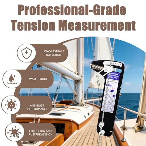 PT-2 Sailboat Rigging Tension Gauge 2000lbs Cable Tension Gauge
