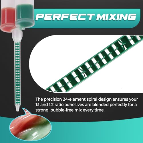 NATGAI 20 Pack 2 Part Epoxy Mixing Nozzles, Epoxy Mixer Static Mixer Nozzle