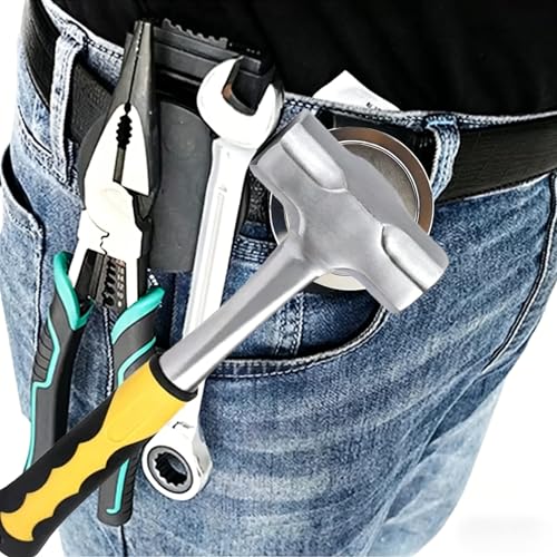  [AUSTRALIA] - Large Magnetic Tool Holder Rack for Hammers, Wrenches, Pliers & Sockets Silver,Silver