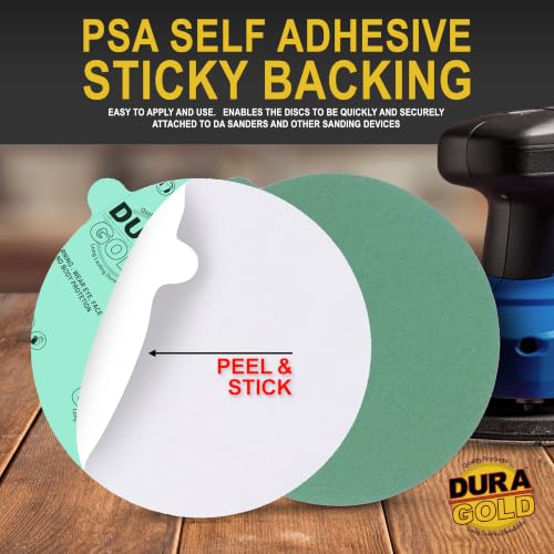 Dura-Gold Premium 5" Green Film PSA Sanding Discs - 100 Grit (Box of 50)