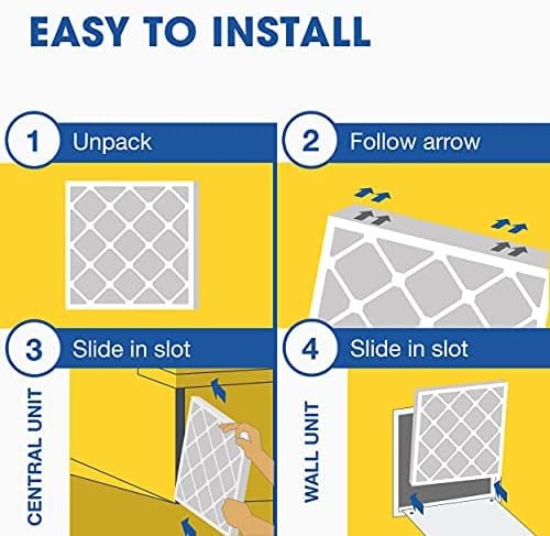 Aerostar 14x18x1 MERV 13 Air Filter, 6 Pack Set of HVAC Furnace Filters, Electrostatic MPR 1500-1900 & FPR 10 (Actual Size: 13 3/4 x 17 3/4 x 3/4 inches) Pro MERV 13
