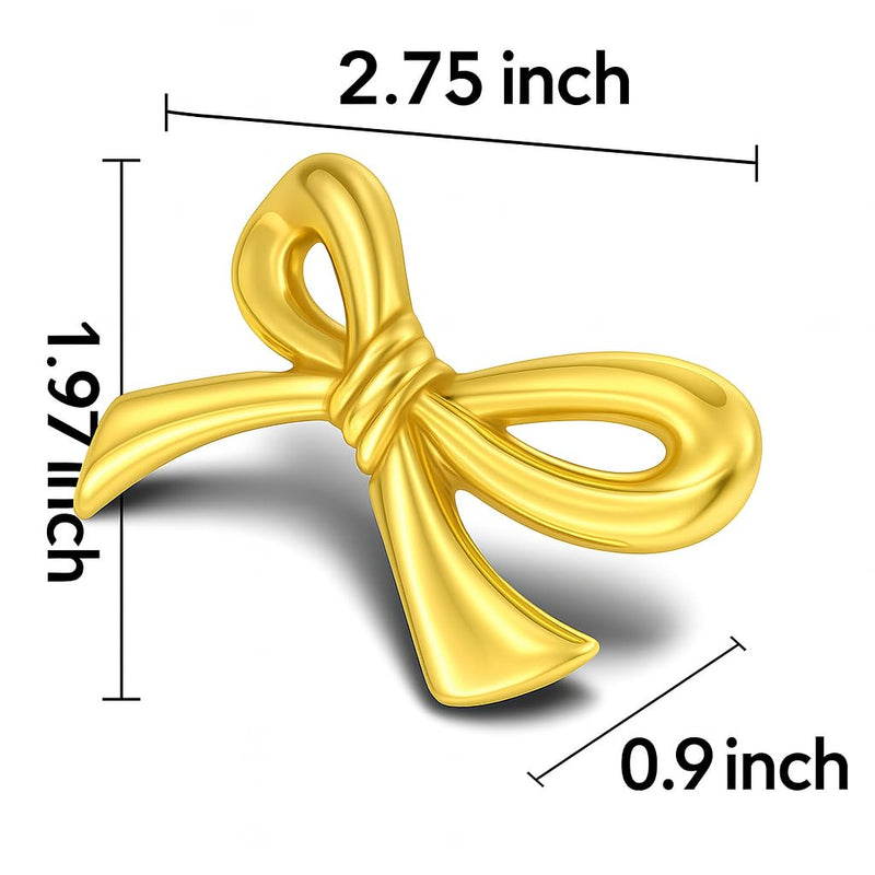Brass Bow Cabinet Knobs Gold Drawer Pulls for Dressers and Cabinets