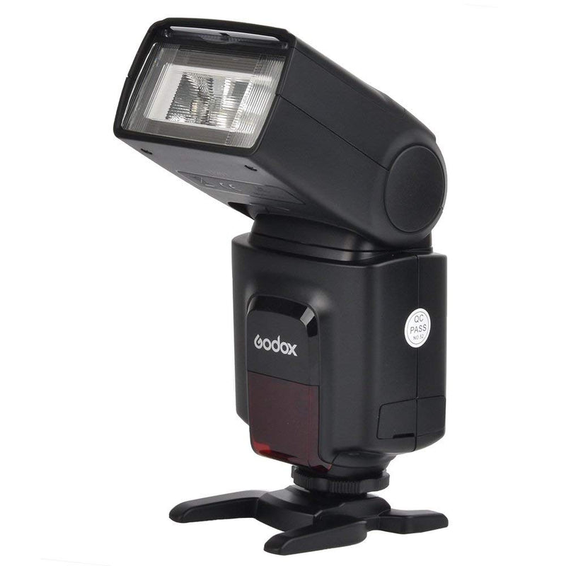 Godox Wireless 433MHz GN38 Camera Flash Speedlite with Built-in Receiver with RT Transmitter Compatible for Canon Nikon Sony Olympus Pentax Fuji DSLR Cameras with Diffuser + Filters