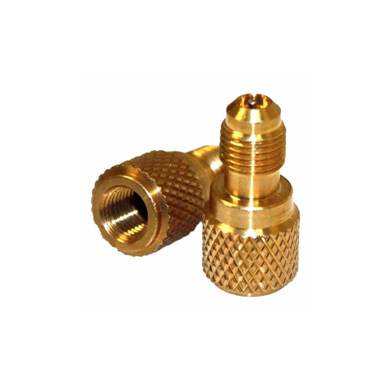R134a Brass Adapter, 1/4 Inch Male to 1/2 Inch Female Fitting，R134A Refrigerant Tank Adapter