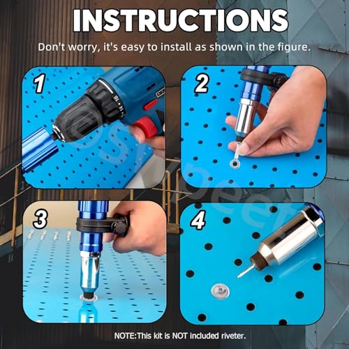 Swpeet 560Pcs Silver 3/32" 1/8" 5/32" 3/16" Pop Rivets Assortment Kit with Stainless Steel Backup Washers, Assorted Aluminum Blind Rivets with Divider Labeled Case for Storage