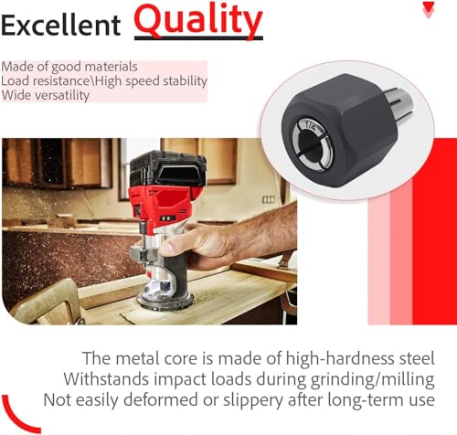 Self-Releasing Collet and Locking Nut Assembly 48-66-0974 48-66-2485 Replace 48-68-0031 14-46-0166 Collet Nut 2485-20 2486-20 48-66-0975 1/4"（6.35mm) Collet 48-66-0985