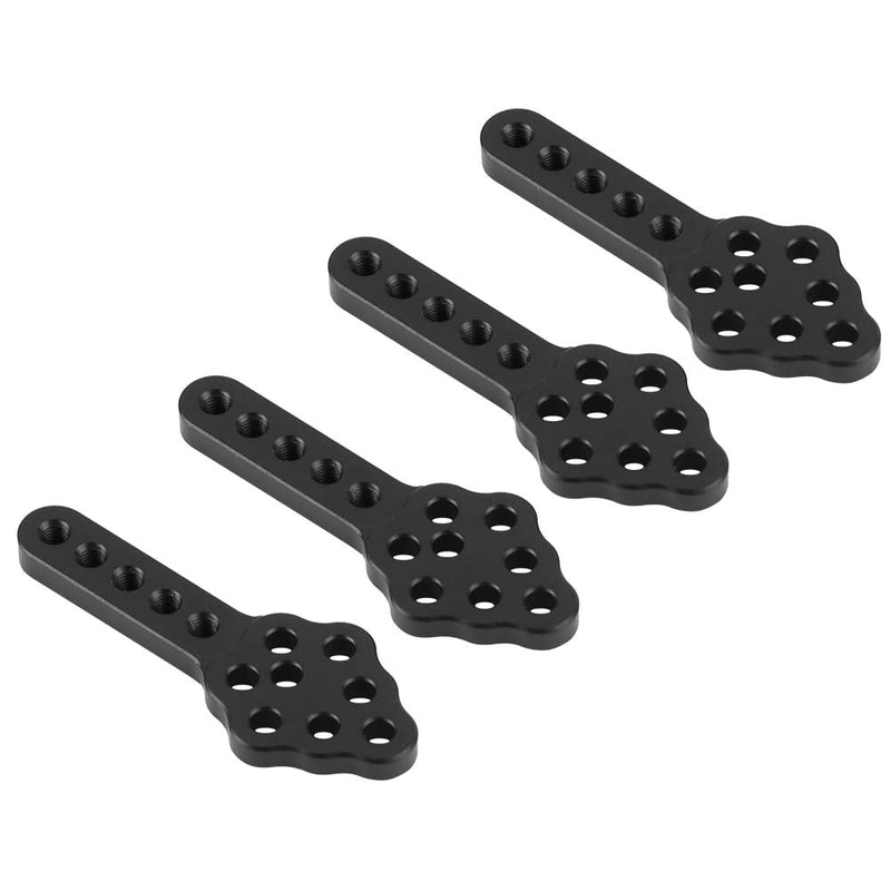 Lantro JS Rear Shock Mount, 51mm Adjustable 2 Colors RC Car Shock Mounts, for RC Car Replacement for 1/10 RC Crawler Repair(Black)