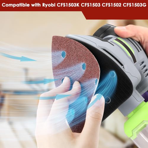 96 Pcs Mouse Sander Sandpaper Detail Sanding Pads,No Cut Line 96 no cut line