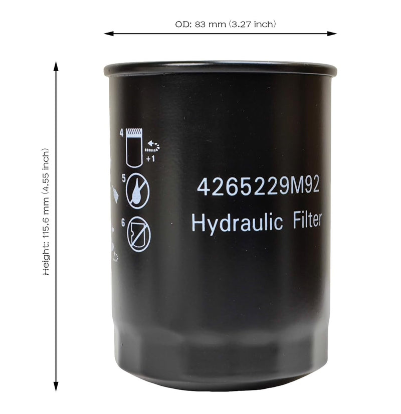 Hydraulic Filter 4265229M92 Compatible with Massey Ferguson GC2300 GC2310 GC2400 GC2410 GC2600 1526 ST22A 4265229M1 WL10285