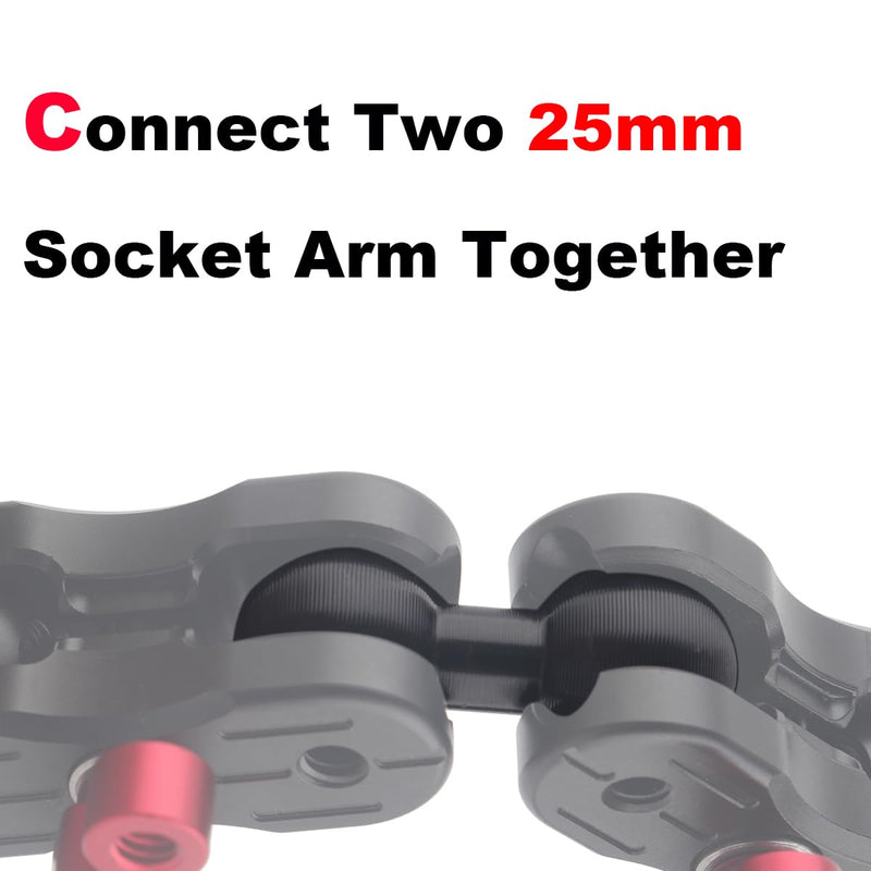 Double 1 Inch Ball Mount for Ram B Size Socket Mount(2PCS) | all aluminium alloy, lightweight yet sturdy; corrugated balls, anti-slip grip