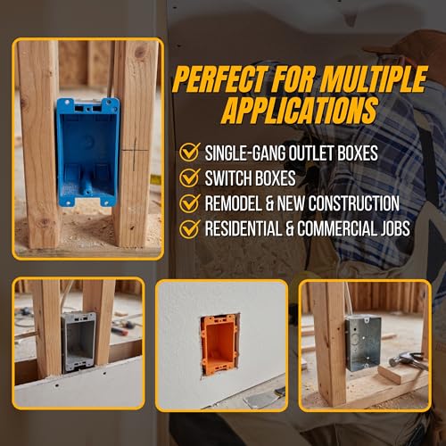 Drywall Outlet Marker Set of 5 - Drywall Electrical Box Locator & Tracer Tool, Outlet Marker for Drywall Installation, Professional Drywall Tool for Accurate Cutouts 1 Tracer & 5 Pointers