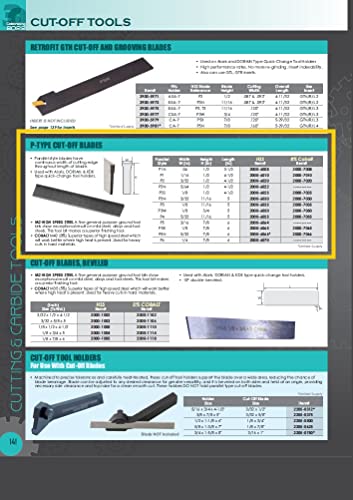 HHIP 2000-6070 1/4 x 7/8 x 6 Inch HSS Parallel Type Cut-Off Blade P6 (Pack of 1) High Speed Steel 1/4 x 7/8 x 6"