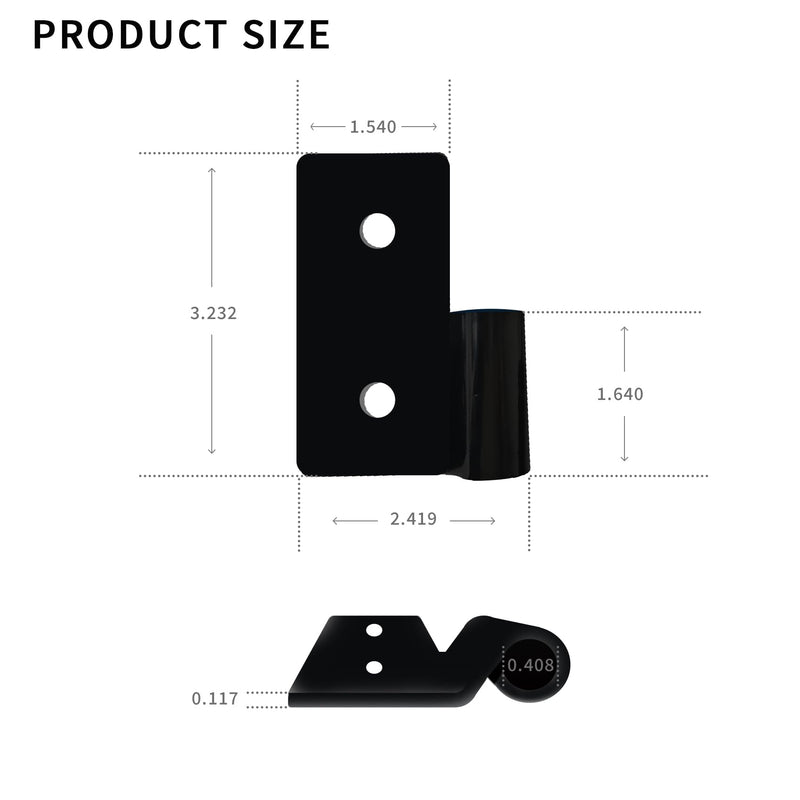 2 Set 11202.03 Lower Door Hinge Brackets Compatible with Jeep Wrangler/CJ/TJ/YJ, Door Hanger Hinge Fit for 1997-2006 Jeep Wrangler,1997-2006 Jeep TJ,1976-1986 Jeep CJ 2