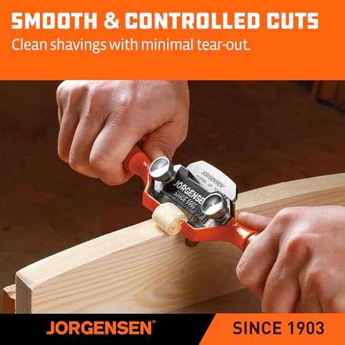 JORGENSEN No.59F Spokeshave for Woodworking – Stainless Steel Hand Planer