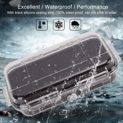 Alomejor Storage Box, Compact EDC Case with Anti-Skid Rubber Pad ABS Plastic Impact-Resistant for Camping Hiking Water Sports Enthusiasts