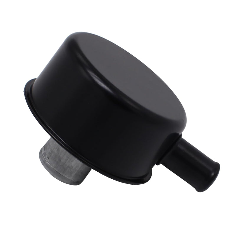 Black Round Valve Cover Breather Push in Style Highly Polished Breather Device with Vent Tube for SBC BBC SBF 327 350 302 454 Black