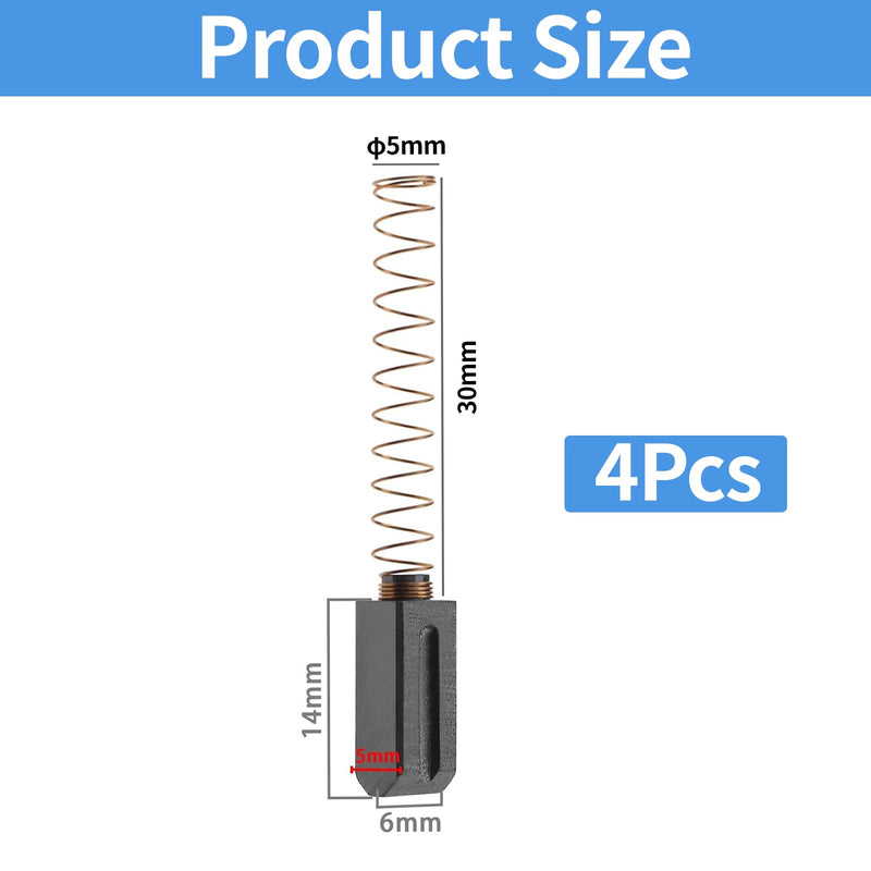 2 Pairs of Carbon Brushes 5 x 6 x 14 mm Compatible with Leister Triac S, G3CH-6060, PID Hot Air Gun, High-Quality Motor Carbon Abrasive Carbons Replacement Accessories for Power Tools