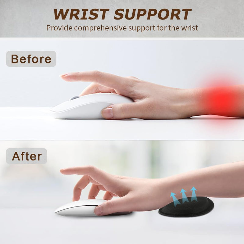 2 Pcs L-Shaped Desk Edge Cushion,with 1 PC Mouse Wrist Rest Ergonomic Keyboard Wrist Rest with Non-Slip Base Comfortable Typing for Long Hours of Work Gaming Studying