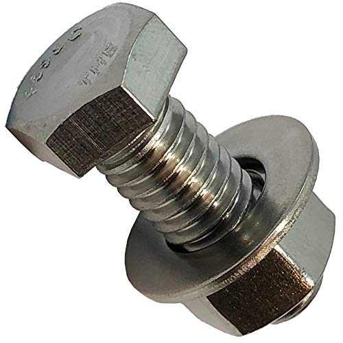 1/4" - 20 x 2.5. 304-STAINLESS Steel Bolts, Nuts & WASHERS - 18-8 HEX Head Bolt - 304 Grade. General Purpose (10) Bolts + (10) Nuts + (10) Washers