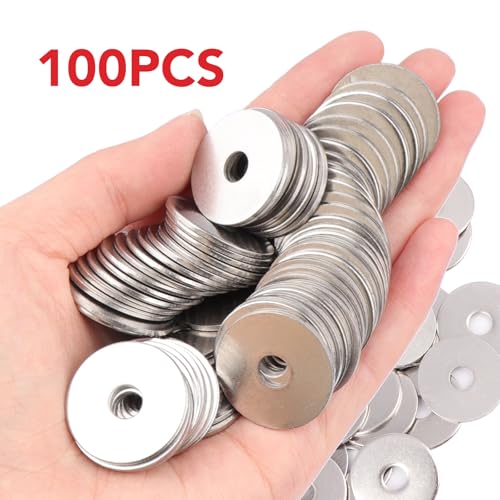 100PCS Fender Washers 1/4" x 1", 304 Stainless Steel Flat Washers Large OD Flat SS Oversized Washers for Screws Bolts Hardware (1/4" x 1" 100PCS) 1/4" x 1" 100PCS