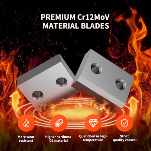 Anbull 6PCS Replacement Blades for EC-16 Electric Hydraulic Rebar Cutter, Cutting up to 5/8 Inch 4-16mm #5 Rebars, with 12 Hexagon Screw and 12 Spring Washer