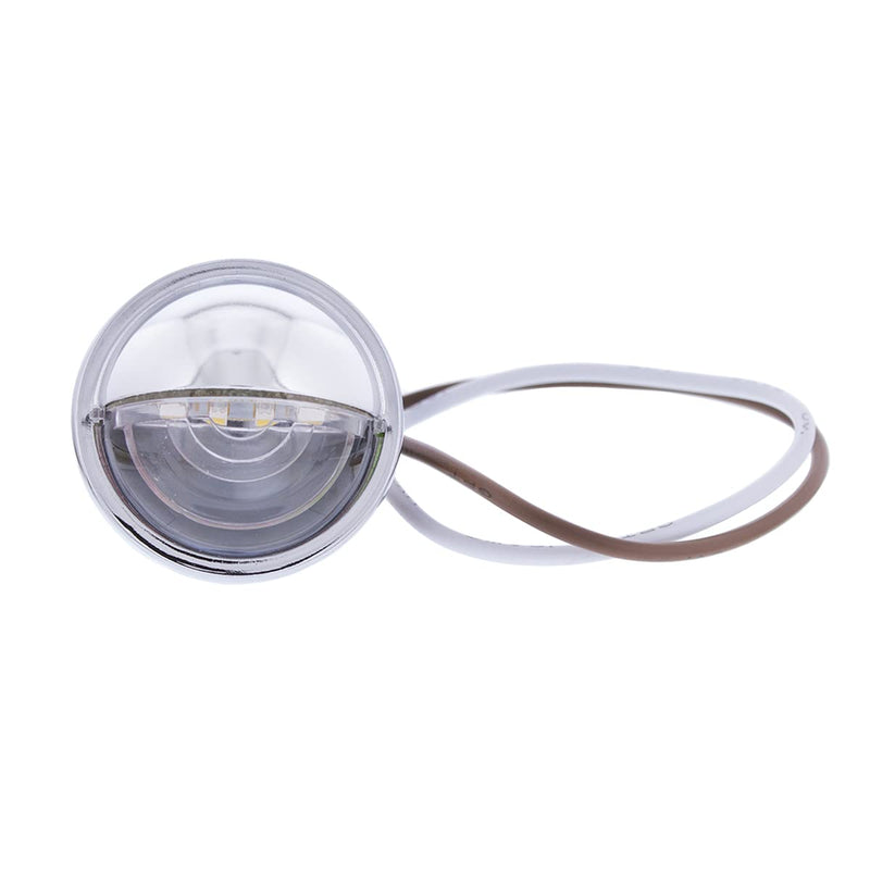 United Pacific 39995B 4 LED Rounded License Light, 1 ½” Diameter, Steel Housing, Easy Push-On Install, Bright White LED Light – 1 Unit 1-1/2" in diameter